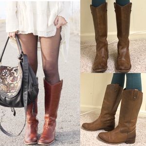Frye Brown Heeled Boots